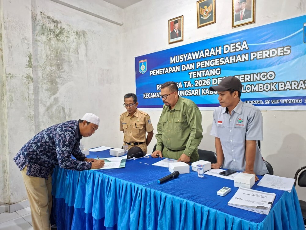 Penetapan RKP Desa 2026 : Wujud Sinergi Pemerintah Desa dan BPD Jeringo dalam Merencanakan Pembangunan yang Berbasis pada Kebutuhan Masyarakat 